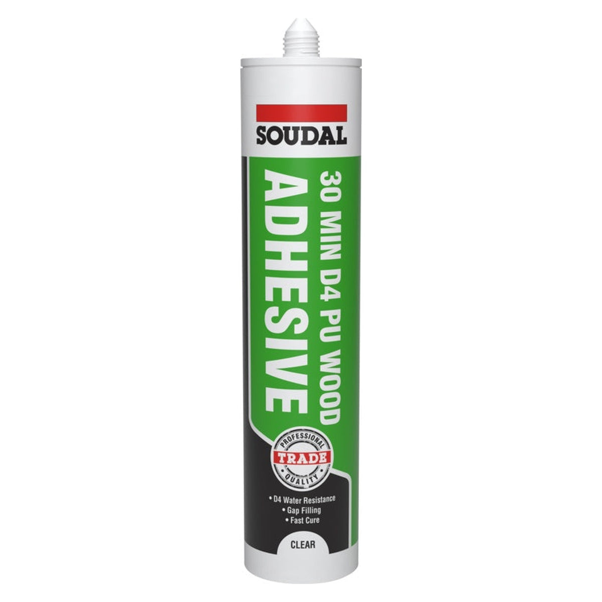 Soudal 30 Minute D4 PU wood adhesive gel cartridge