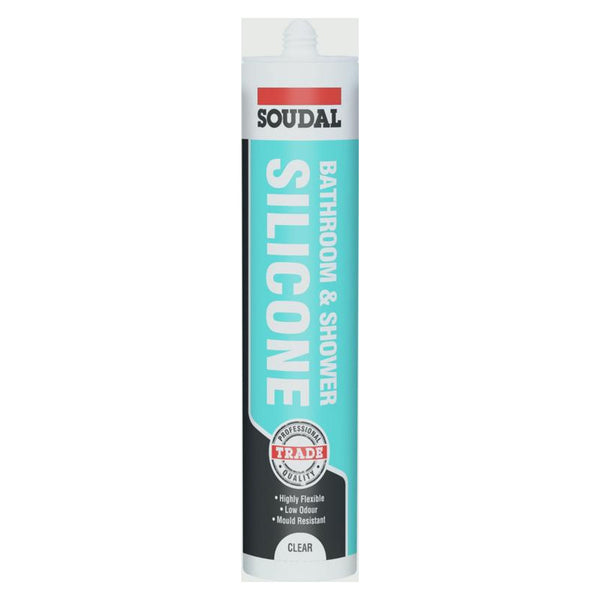 Soudal Bathroom & Shower Silicone 300ml in Brilliant White