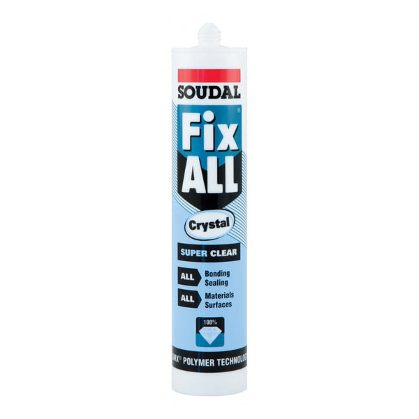 Soudal Fix All Super Strong sealant and adhesive 290ml, Crystal Clear