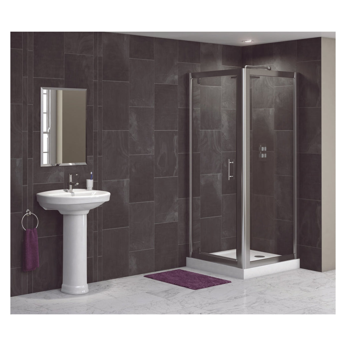 SP Aber 900 x 1850mm pivot shower door