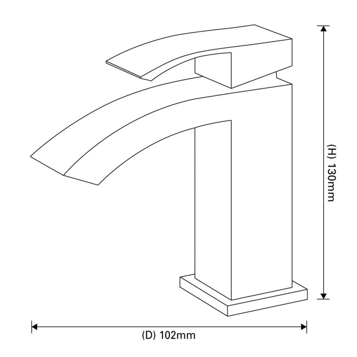 SP Aero cloakroom basin mixer tap, view 2