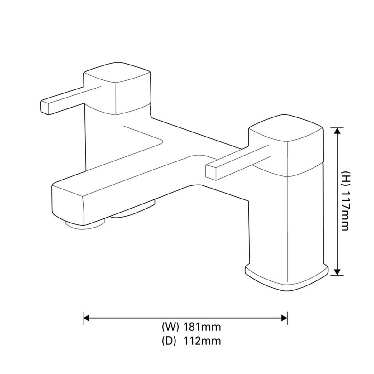 SP Bela bath filler tap, view 2
