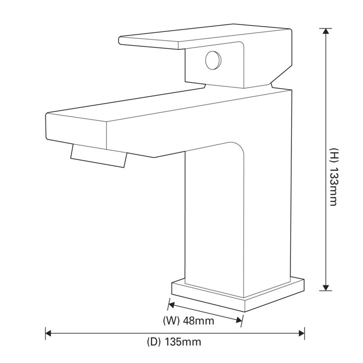 SP Ellen cloakroom basin mixer tap, view 2