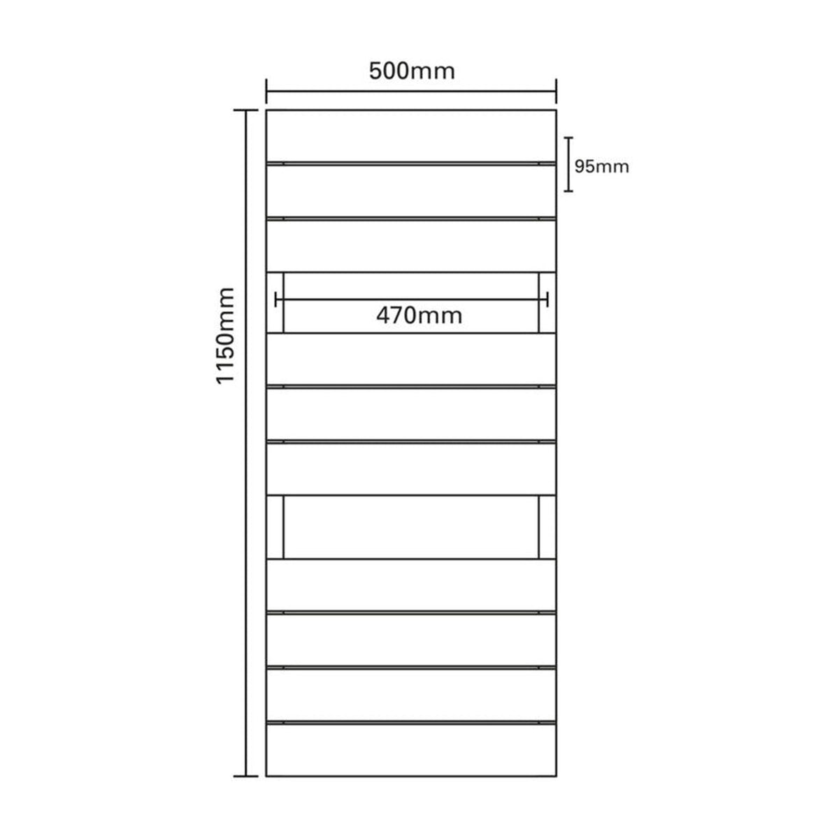 SP Leighton anthracite designer radiator 500 x 1150mm, view 3