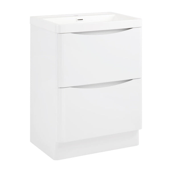 SP Ocata gloss white 2 drawer 600mm basin unit