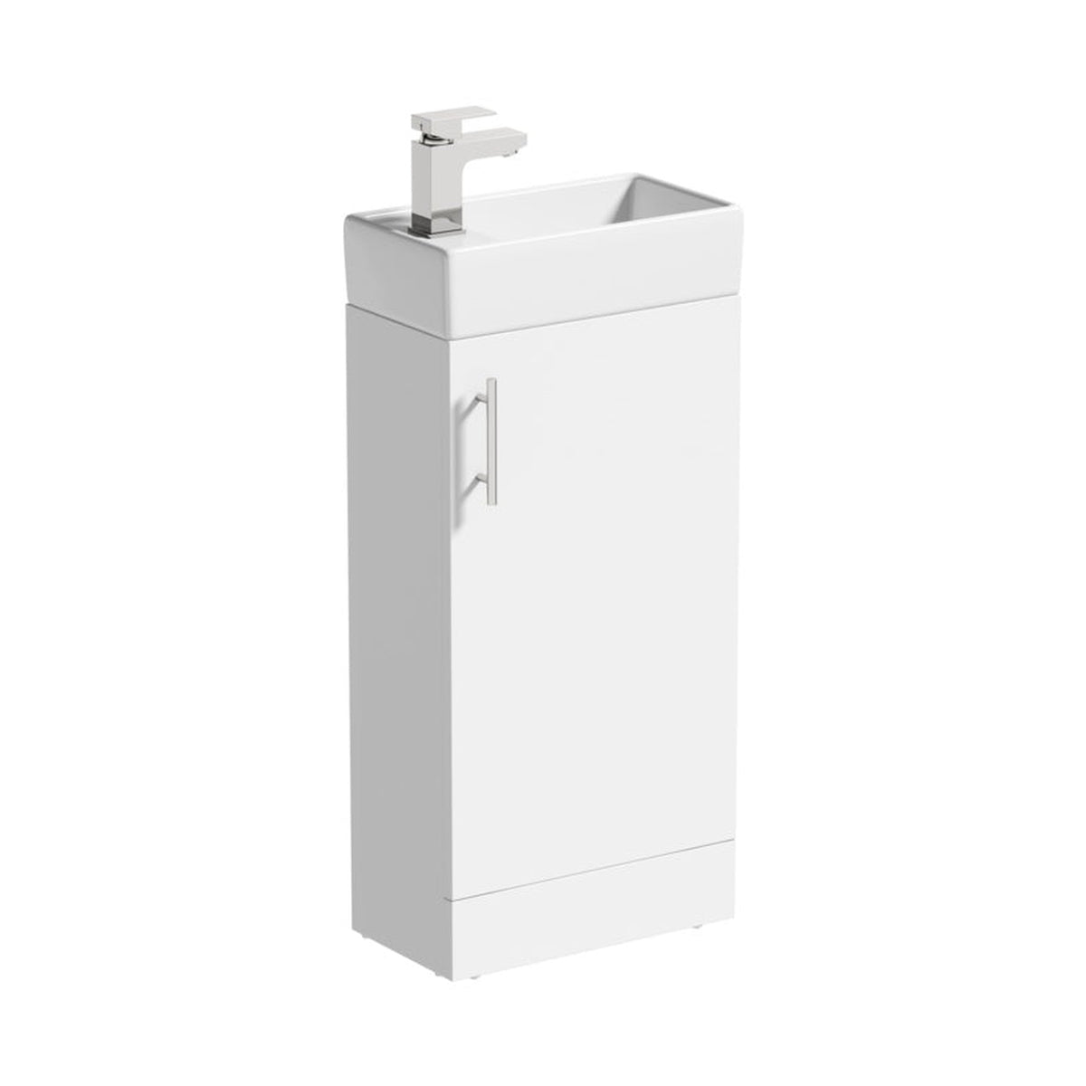 SP Rydal white floor standing mini cabinet and basin, view 2