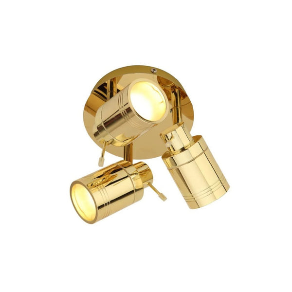Spa Scorpius 3 light brass directable spot fitting