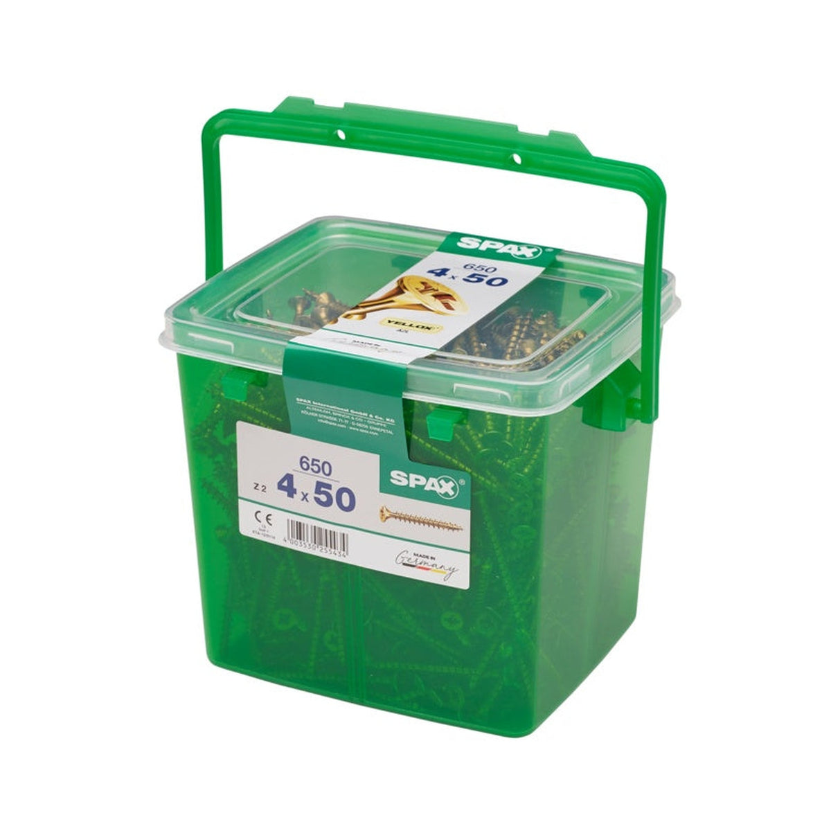 Spax Yellox woodscrews 4 x 50mm, 650 piece box