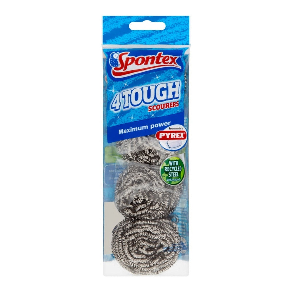 Pack of 4 Spontex Tough Scourers