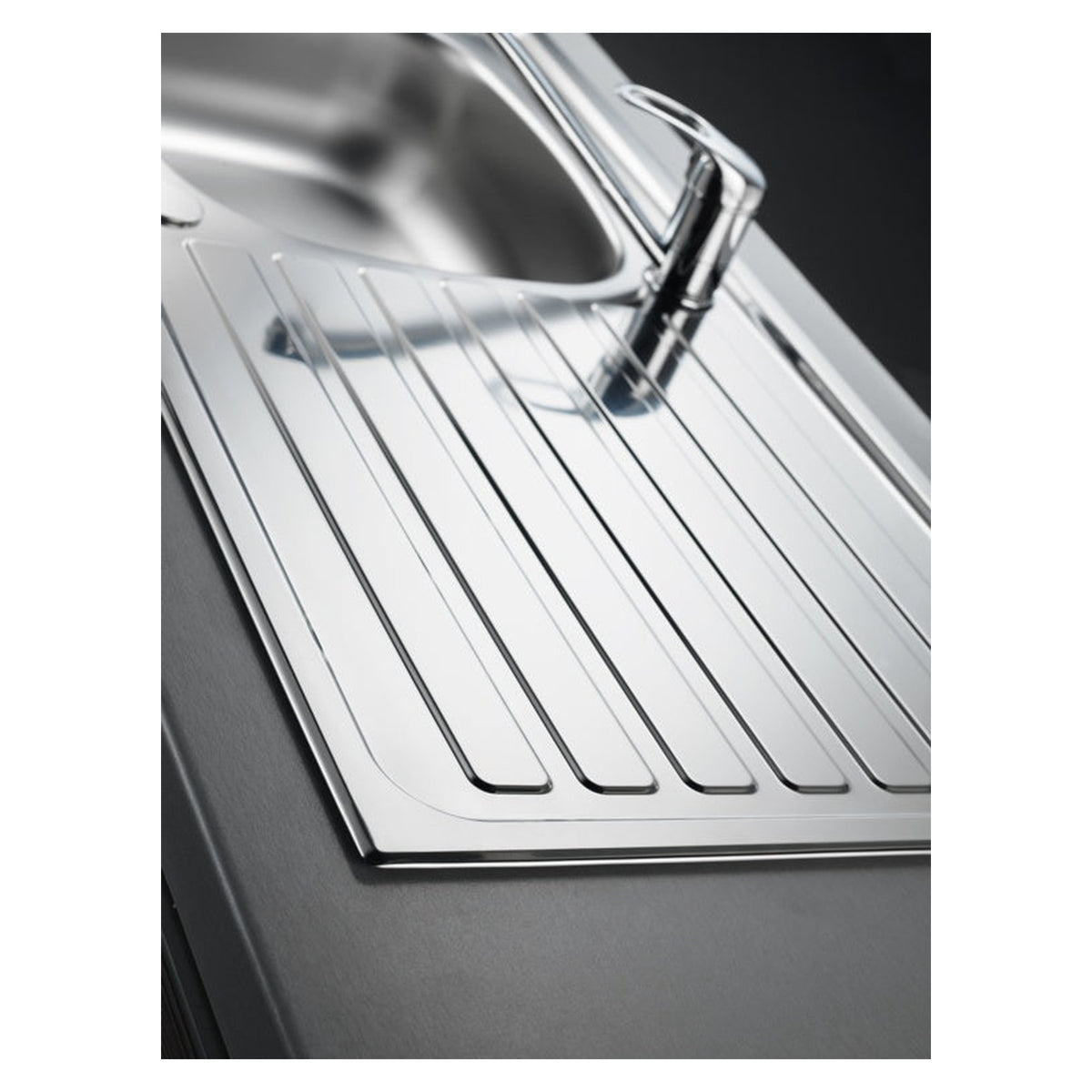 Stainless Steel Reversible Inset Sink, Waste Kit, Plug And Chain - 940mm, view 2