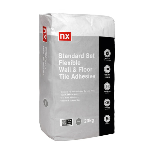 Standard Set Grey Flexible Tile Adhesive - 20kg