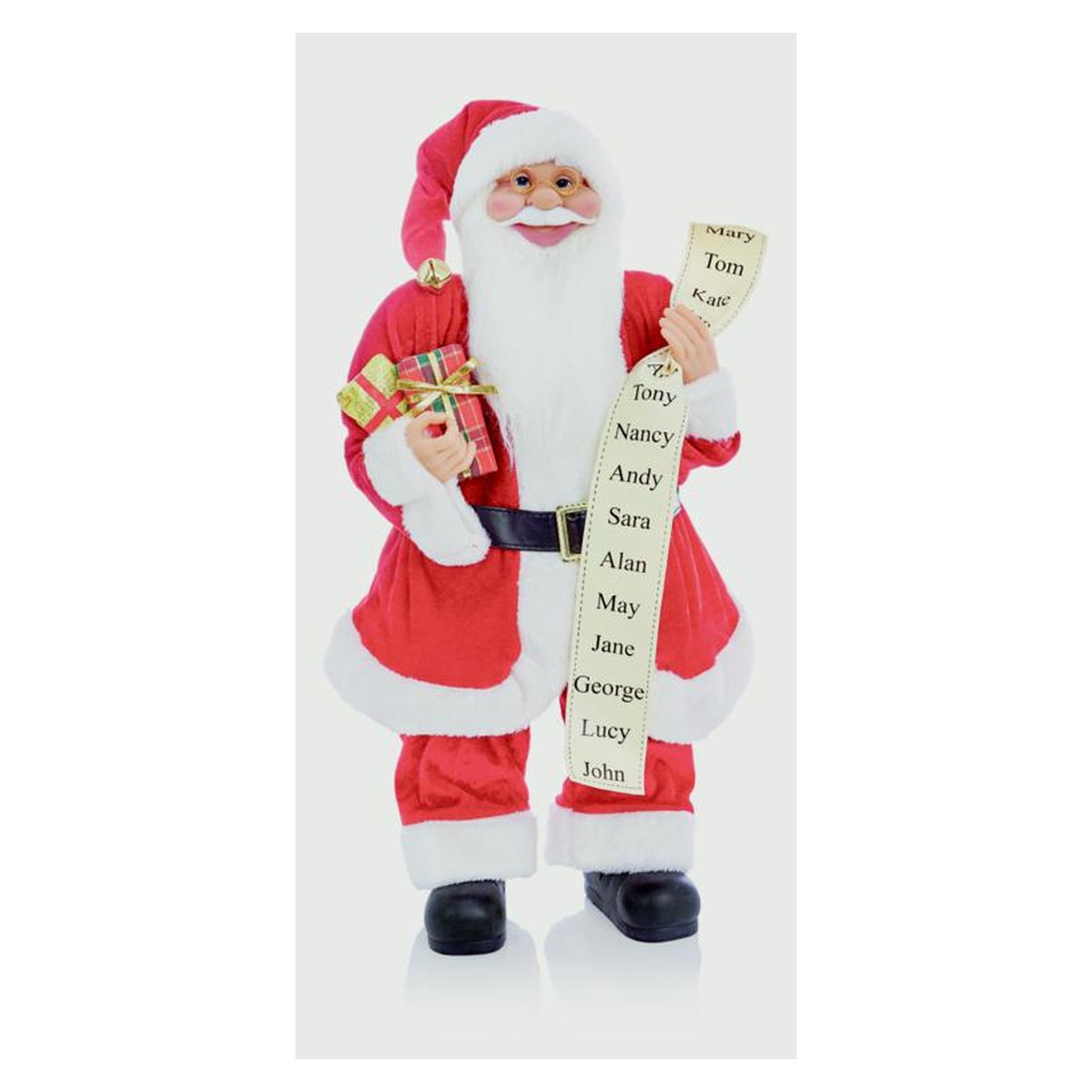 Standing Santa With Glasses - 60cm Red