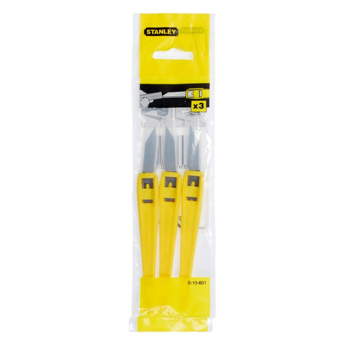 Stanley disposable craft knives, pack of 3