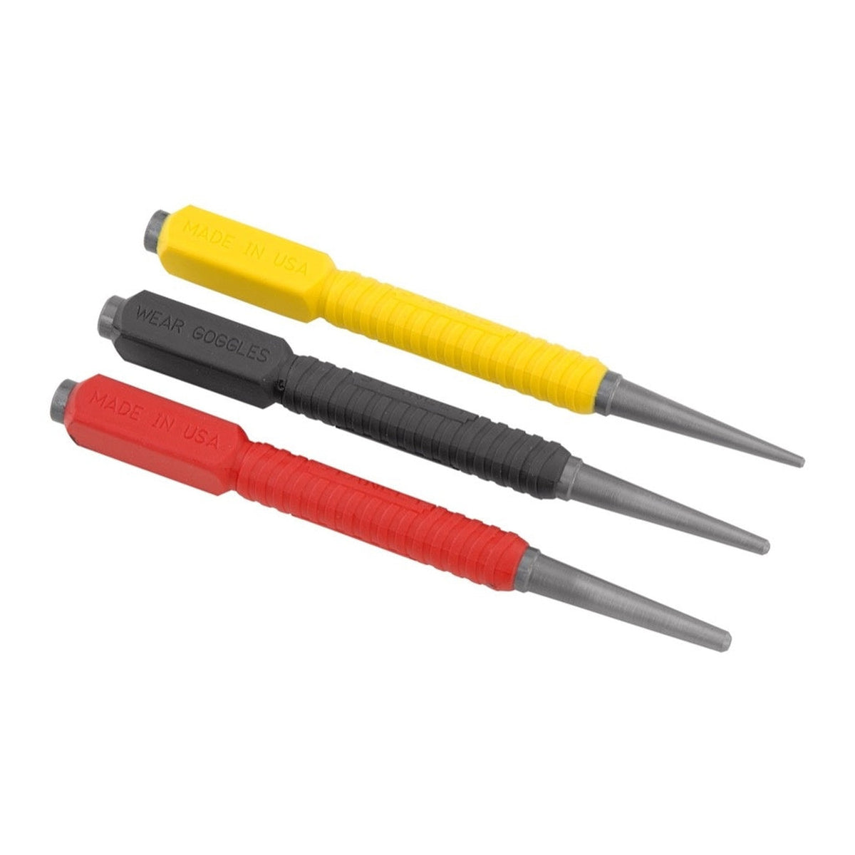 Stanley Dynagrip 3 piece nail punch set, view 2