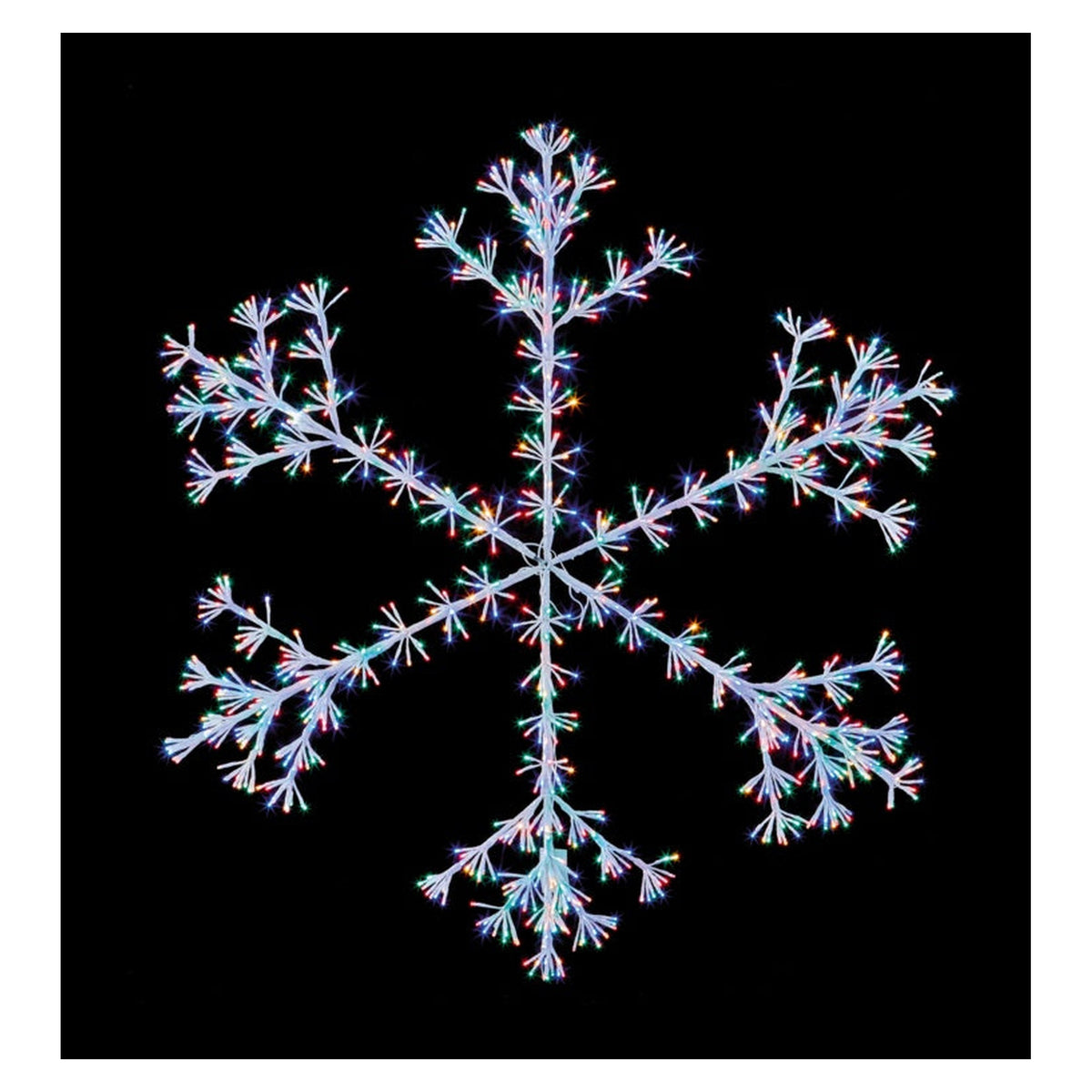Starburst Snowflake - 1.5m White/Multi Coloured