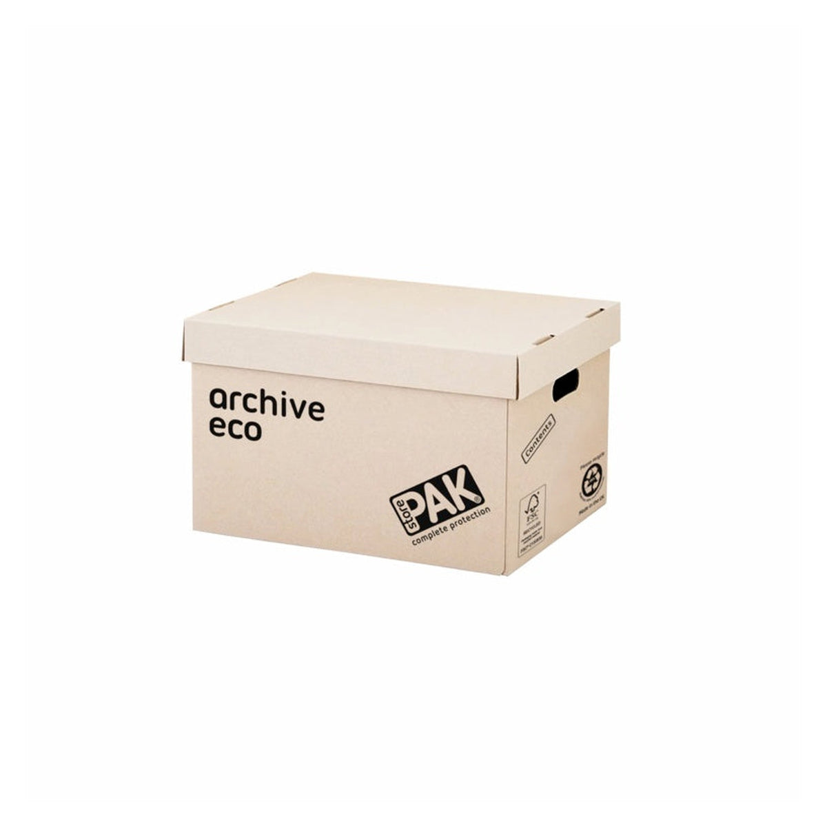 Pack of 3 Storepak archive eco cardboard storage boxes with lids