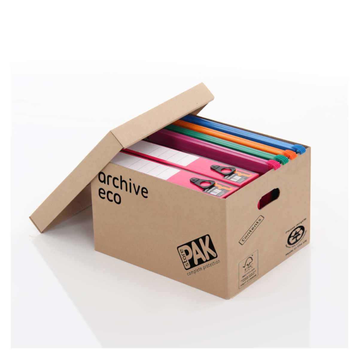 Pack of 3 Storepak archive eco cardboard storage boxes with lids, view 4