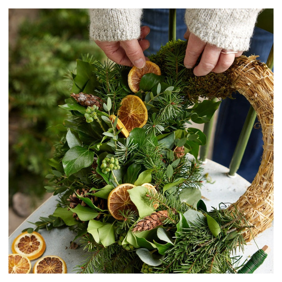 Straw Wreath Natural - 6cm, view 2