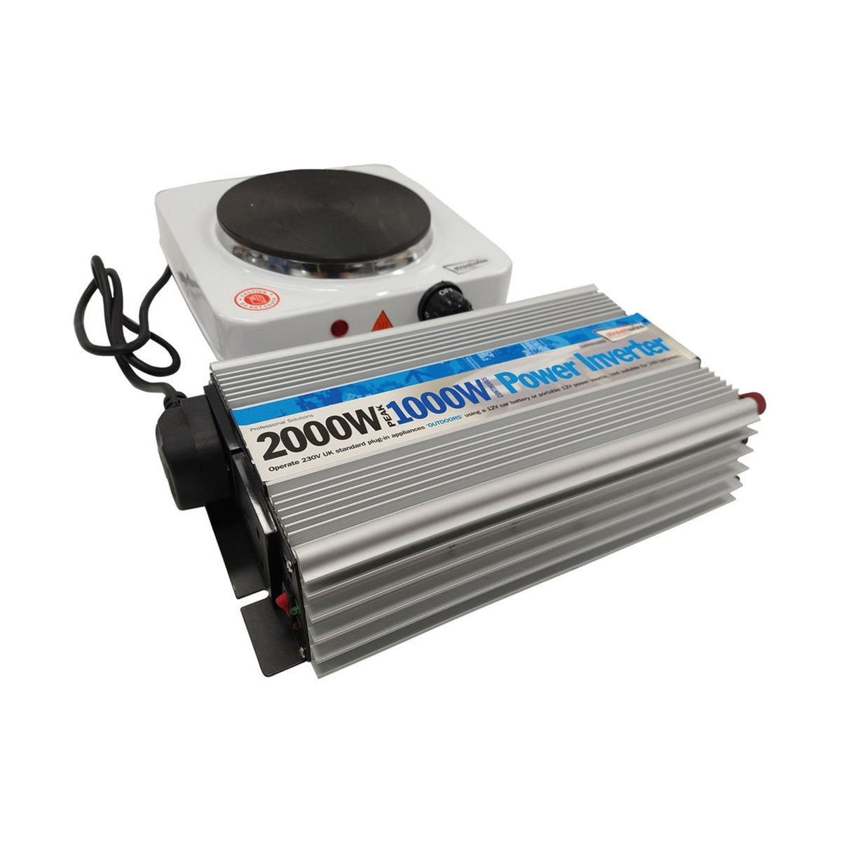 Streetwize 1000W DC-AC power inverter with USB socket, view 3