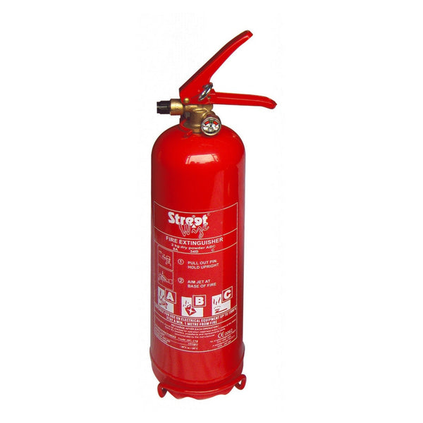 Streetwize 1kg ABC dry powder fire extinguisher with gauge and bracket