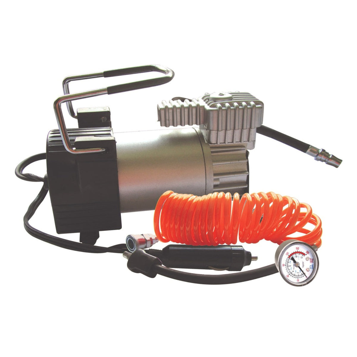 Streetwize Kruga metal tyre inflator kit with gauge and bag, view 2
