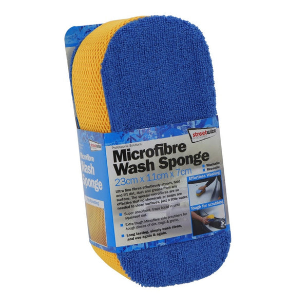 Streetwize microfibre wash sponges, pack of 6