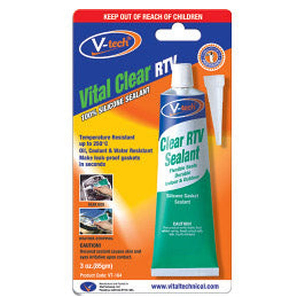 Streetwize V-Tech Vital Clear RTV gasket maker 85g