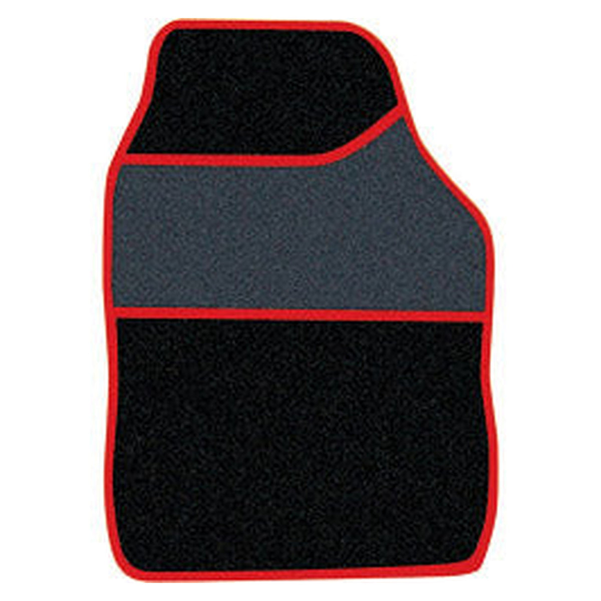 Streetwize black and red velour carpet car mat set