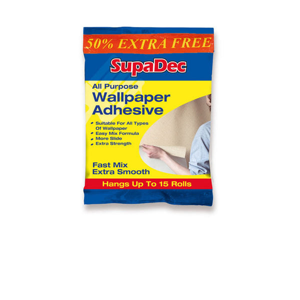 SupaDec all purpose wallpaper adhesive 10 rolls plus 50% extra