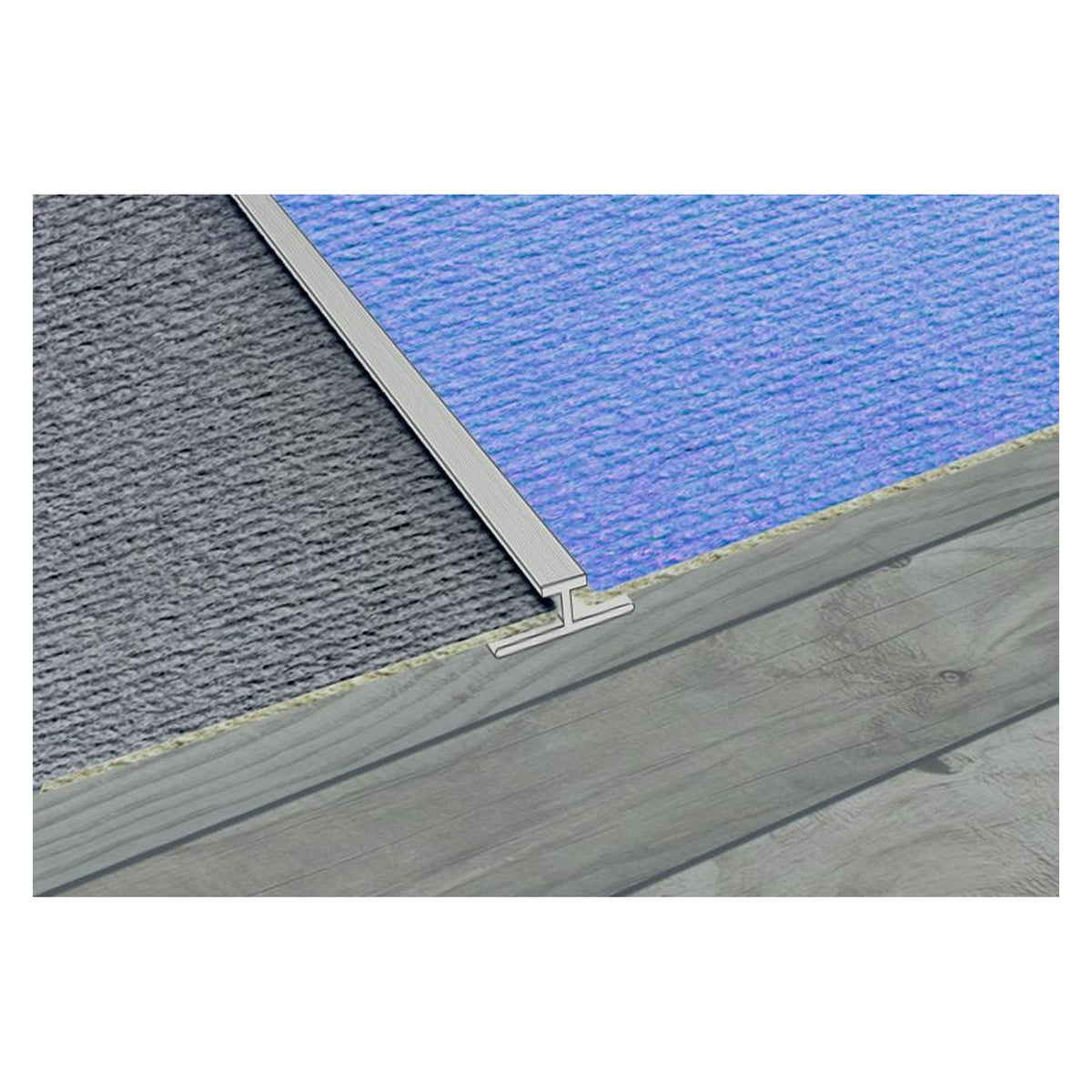 SupaDec aluminium carpet to carpet strip, 900 x 45mm