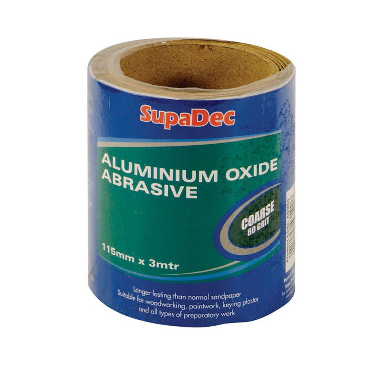 SupaDec aluminium oxide sanding roll, 60 grit, 3m