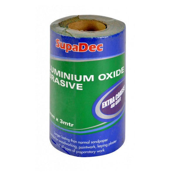 SupaDec aluminium oxide sanding roll, 40 grit, 3m