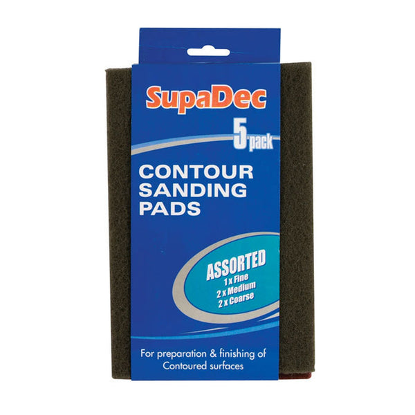 SupaDec contour sanding pads assorted, pack of 5