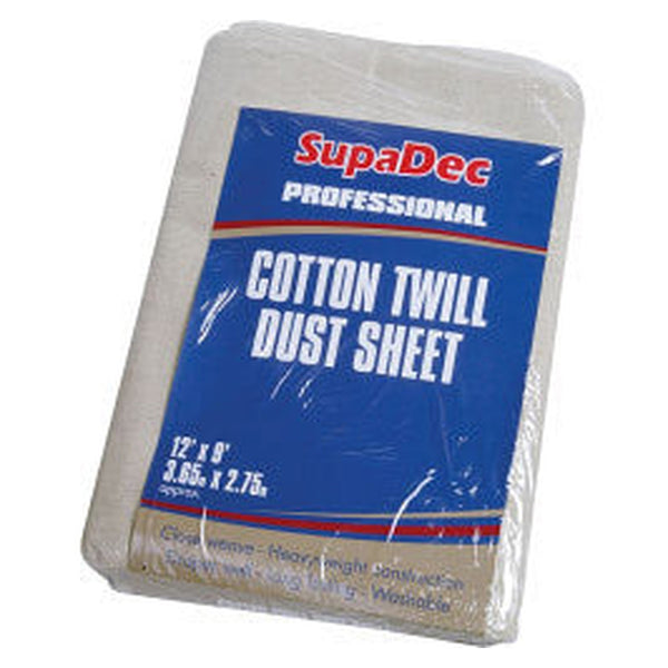 SupaDec cotton twill dust sheet 12 x 9ft
