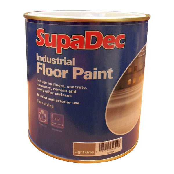 SupaDec Industrial Floor Paint 1L tin in Light Grey