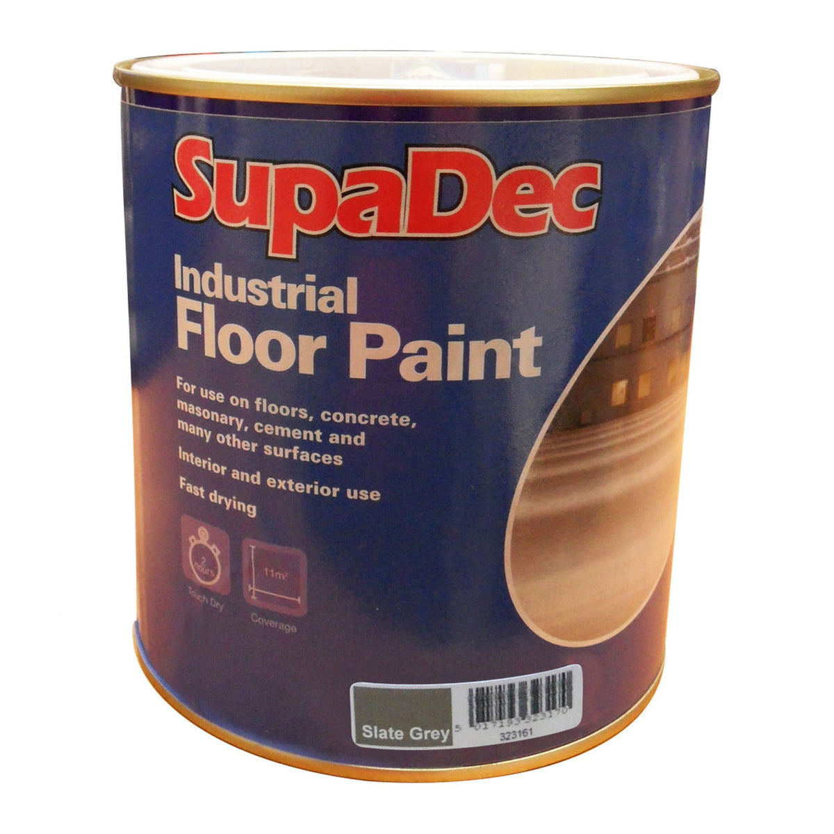 SupaDec Industrial Floor Paint 1L tin in Slate Grey