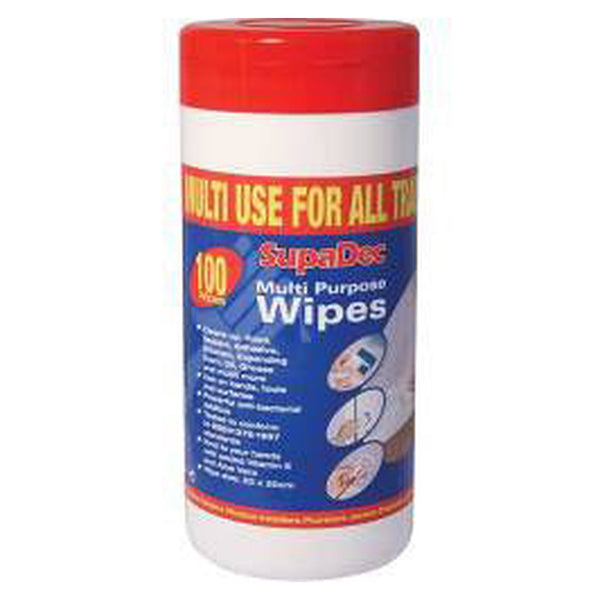 SupaDec multi purpose wipes, pack of 100