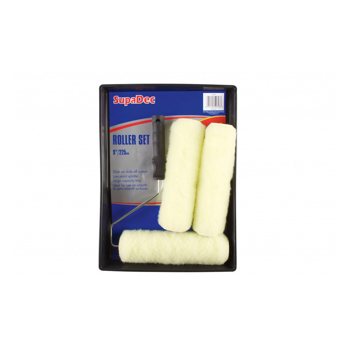 SupaDec roller and tray kit with three 9 inch refills