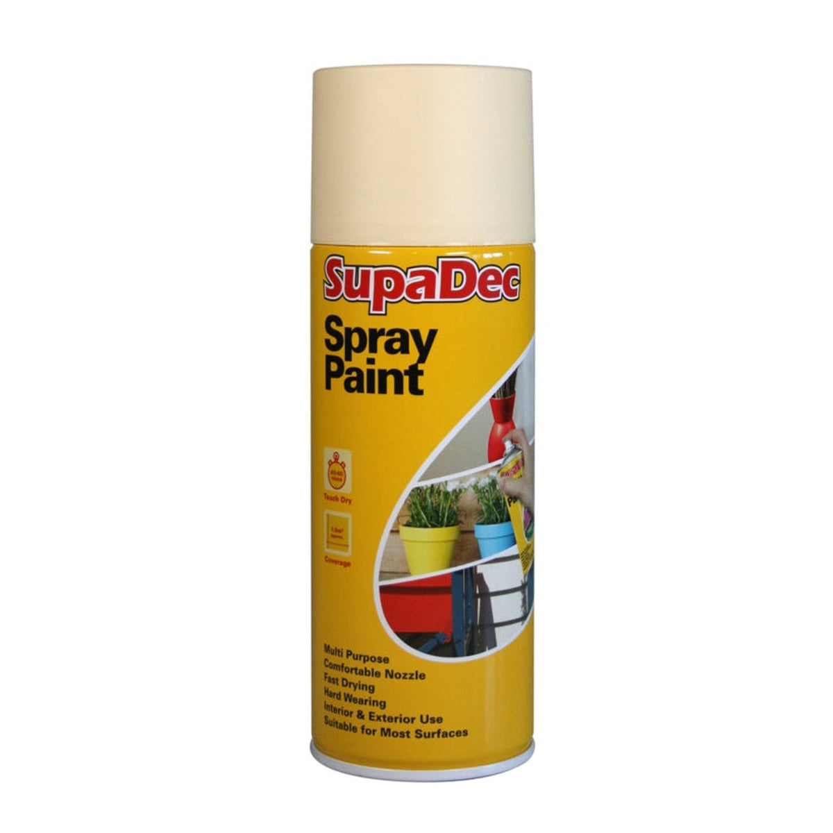 SupaDec Spray Paint 400ml in Cream