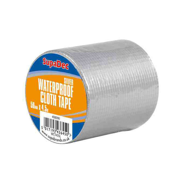 SupaDec waterproof cloth tape in Silver, 48mm x 4.5m