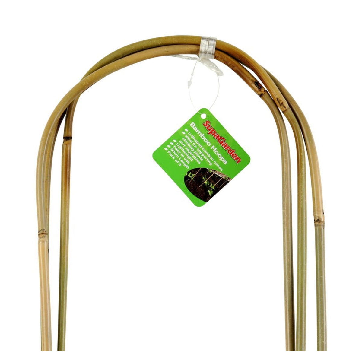 SupaGarden U-shaped bamboo hoops 60cm set of 3, view 2
