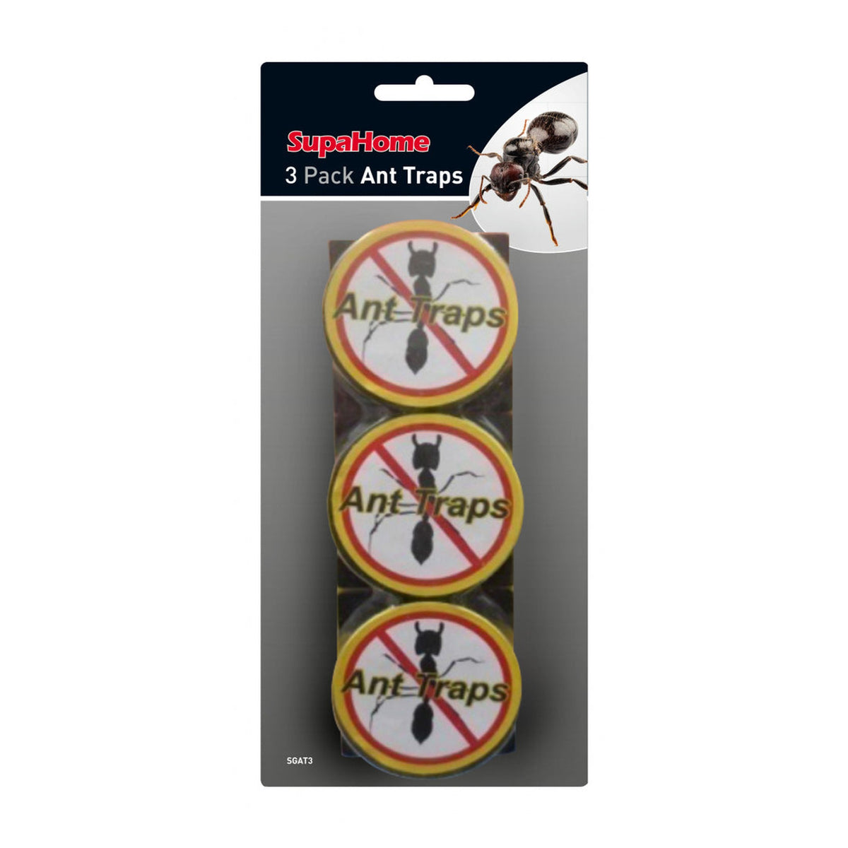 Pack of 3 SupaHome poison free ant traps