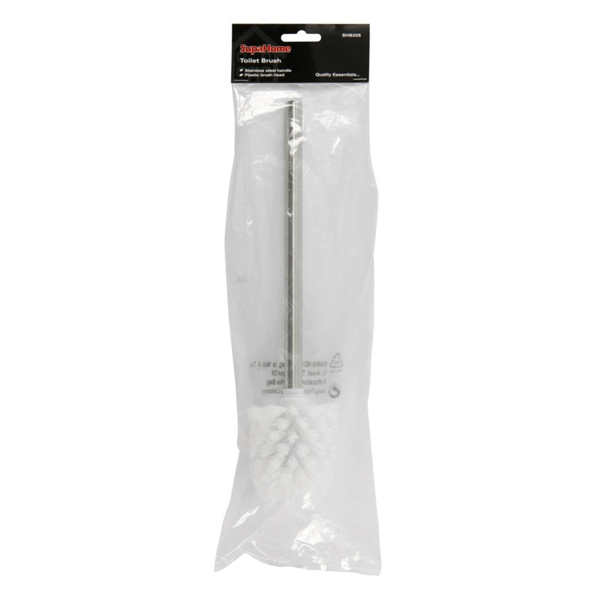 SupaHome 35cm toilet brush with stainless steel handle, view 2