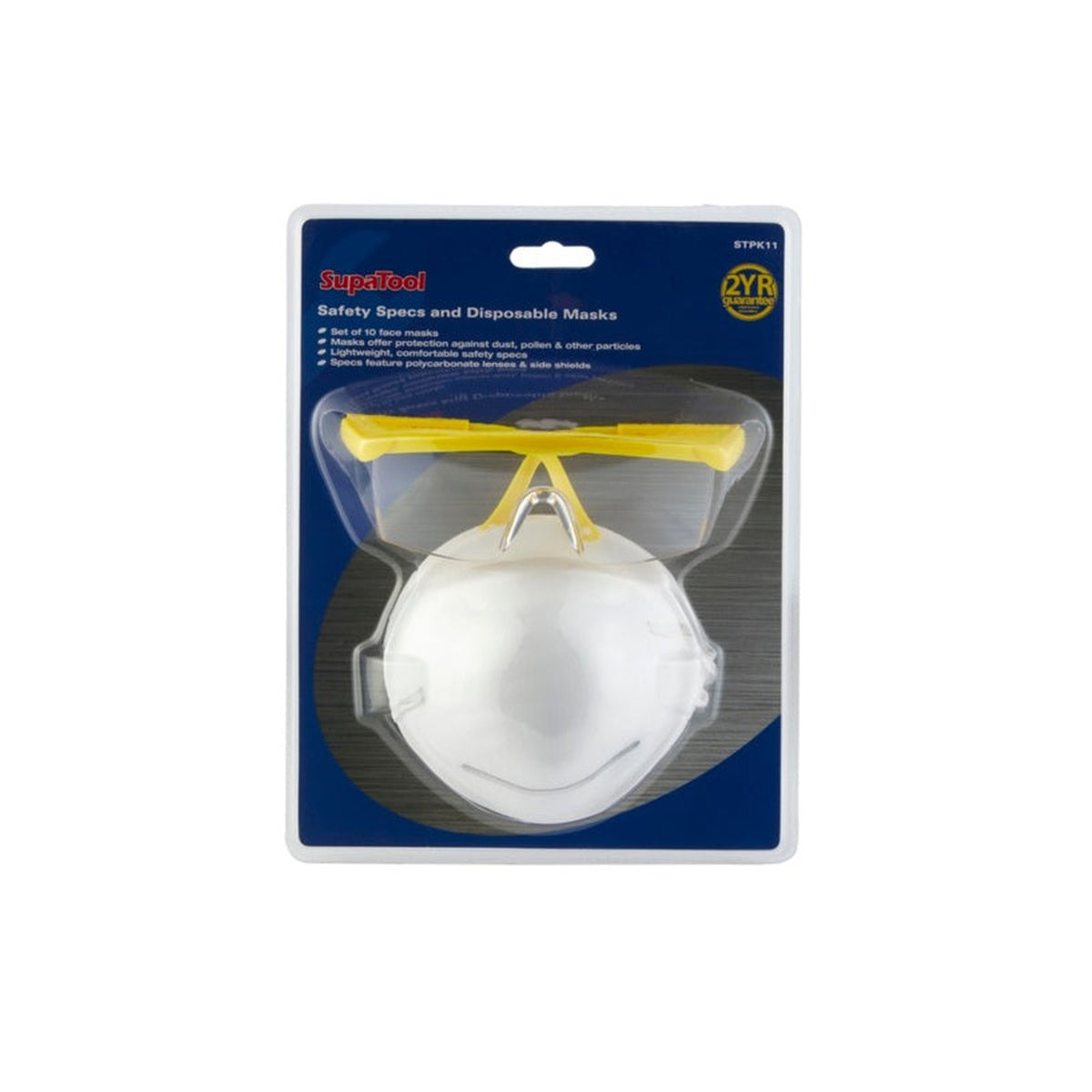 SupaTool 11 piece protection kit with masks and safety specs, view 2