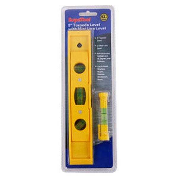 SupaTool 9 inch torpedo level with mini line level