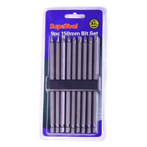 SupaTool 9 piece 150mm screwdriver bit set