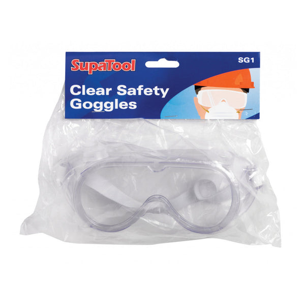 SupaTool clear safety goggles