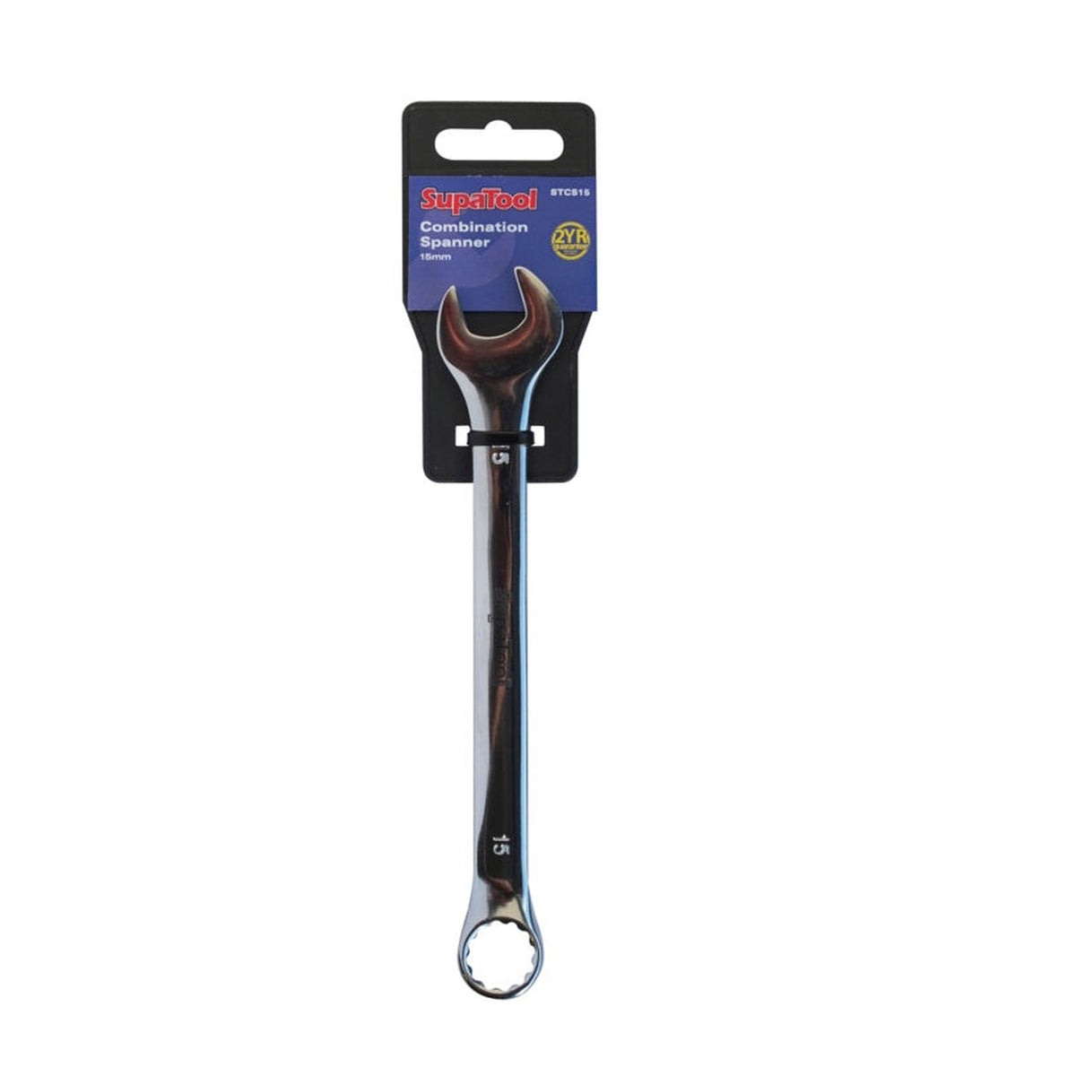 SupaTool 15mm chrome vanadium combination spanner