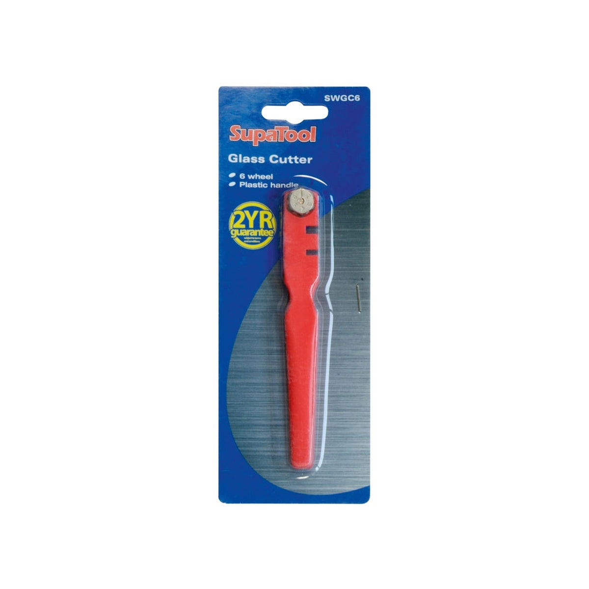 SupaTool 6 wheel glass cutter with plastic handle, view 2