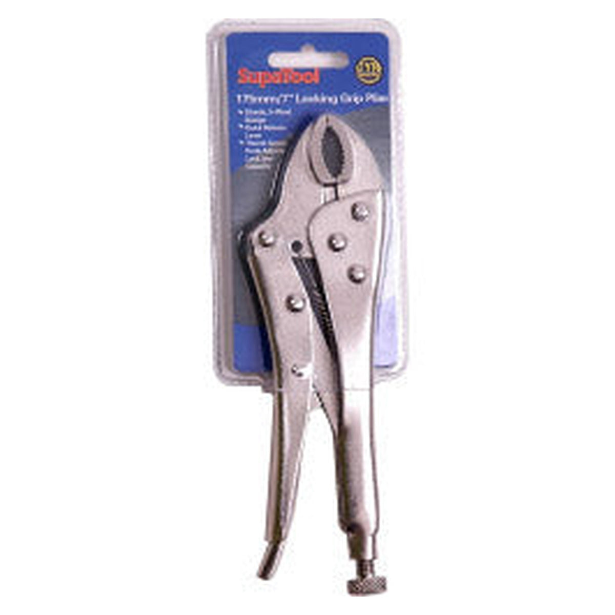 SupaTool 7" locking grip pliers with curved jaw